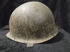 Vintage WWII Metal Military M1 Helmet WW2 U.S. Militar (*Shows Heavy Use*)