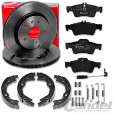 brembo BREMSSCHEIBEN+ BELÄGE+ HANDBREMSE HINTEN für MERCEDES W212 S212 C218 X218