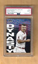 2022 Stadium Club Chrome Dynasty Refractor Mike Trout PSA Graded 9 Mint Angels