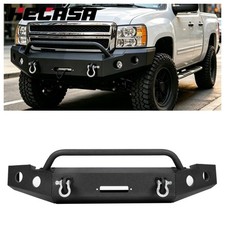 Front Bumper Steel For 2007-2013 Chevy Silverado 1500 Wwinch Plate Light Hole Front Bumper Steel For 2007-2013 Chevy Silverado 1500 Wwinch Plate Light Hole