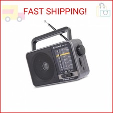 Portable AM/FM Transistor Radio with Loud Speaker, Battery or USB Powered - Comp