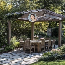 1pc Modern Minimalist Round Metal Wall Decor - Elegant Woman Face Design, Framel