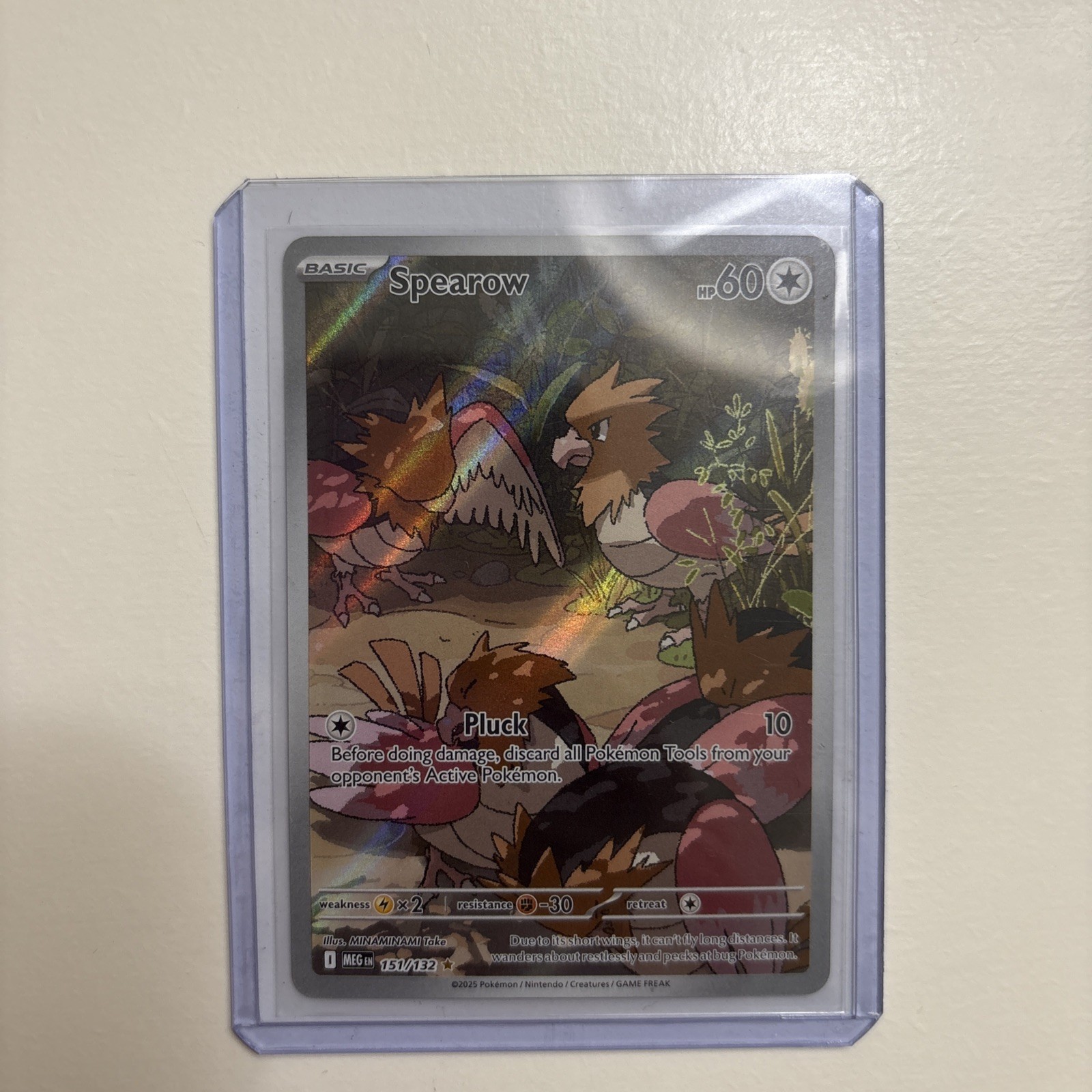 Pokemon TCG Mega Evolution Spearow Card 151/132 AR NM-M Condition