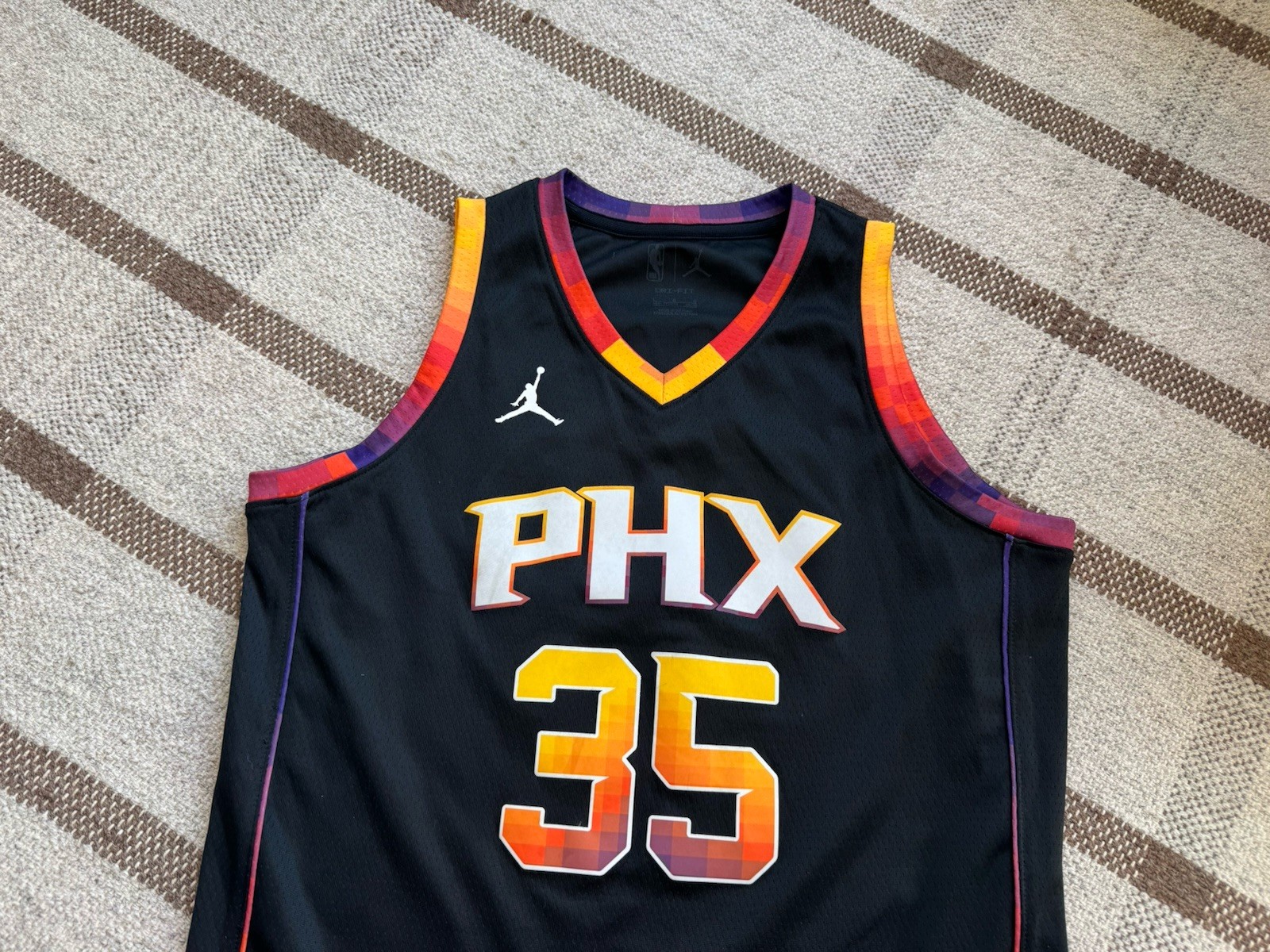 Nike Jordan NBA #35 Kevin Durant Phoenix Suns Swingman Jersey Large Black Youth thumbnail 3