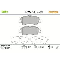 Valeo 302406 Bremsbelagsatz FüR Ford Transit V363 V362 Tourneo V362 F3 FY FZ