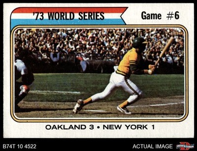 1974 Topps #477 Reggie Jackson 1973 World Series - Game #6 4 - VG/EX