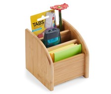 Bookaholic Desk Organizer 3 Tier Bamboo Mini Desk Storage for Office Supplies...