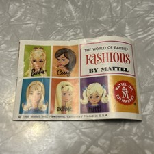 1966 Vintage Mattel "The World of Barbie Fashions" Book Pamphlet Booklet