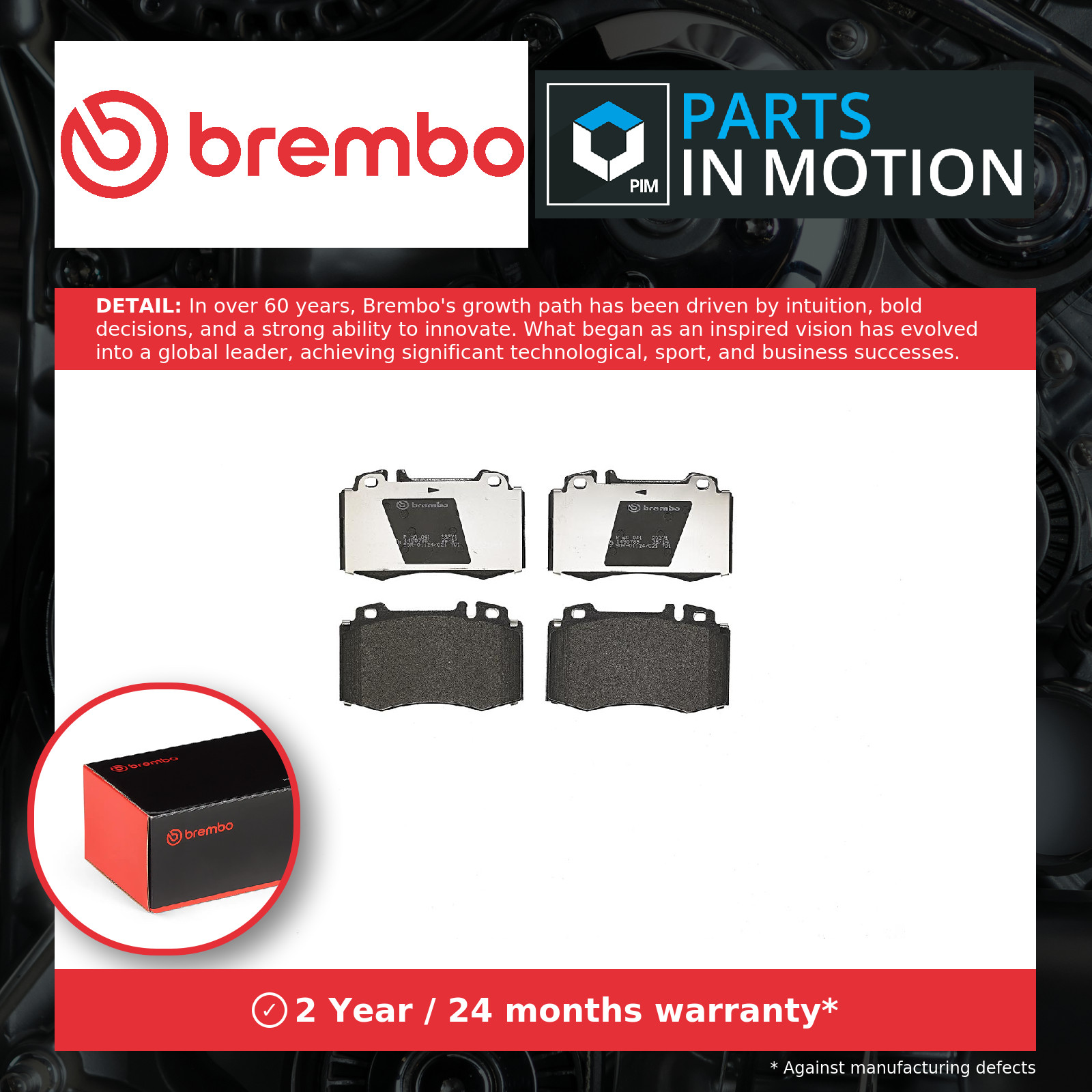 Fits MERCEDES-BENZ S-CLASS Coupe Brembo Brake Pads Front 1999-2006 - Image 6