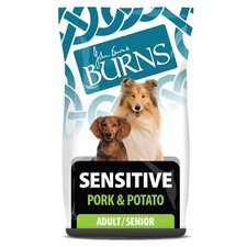Burns Sensitive Dog Food Pork & Potato 2Kg Adult Senior GrainFree Hypoallergenic 9.50 per kilo