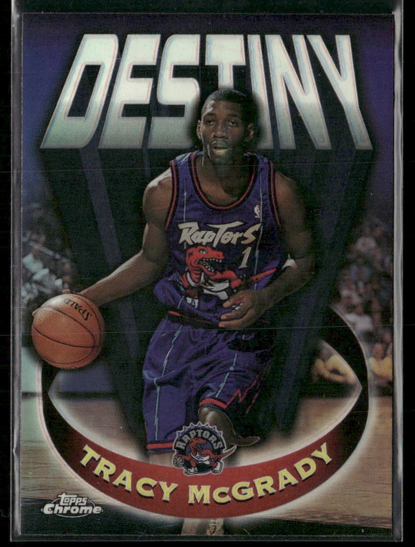 1997-98 Topps Chrome Destiny REFRACTOR #D6 Tracy McGrady ROOKIE RC