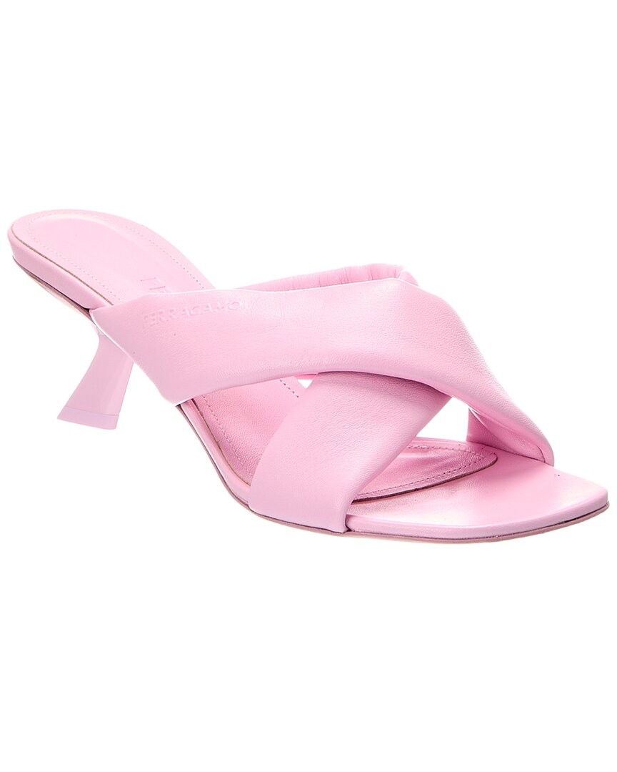 Ferragamo Aludra 55 Leather Sandal Women's Pink 6C