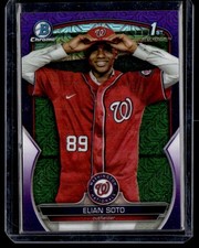 ELIAN SOTO 2023 BOWMAN CHROME PROSPECTS PURPLE MOJO REFRACTOR RC 053/299