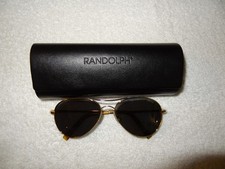 Randolph AA015 AMELIA 23K Gold 140 3P Aviator Sunglasses  Randolph Case