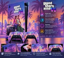 Skin Sticker PS5 GTA 6 Vinyl Decal PlayStation 5 Sticker Grand Theft VI