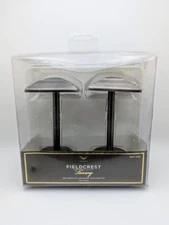 NEW Fieldcrest Silver Drapery Hold Backs Set of Two Metal Fieldcrest Luxury