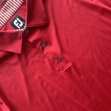 FootJoy Golf Polo Shirt Short Sleeve Performance Red Men s XL
