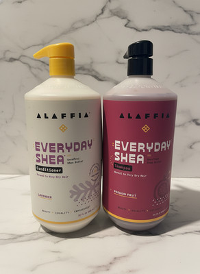 Alaffia Everyday Shea Shampoo & Conditioner Set 32oz Lavender Passion Fruit