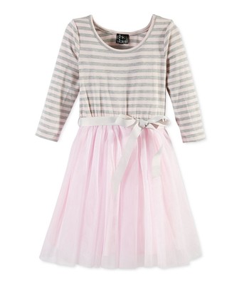 Pink & Violet Striped Tutu Dress Purple XXS (4)