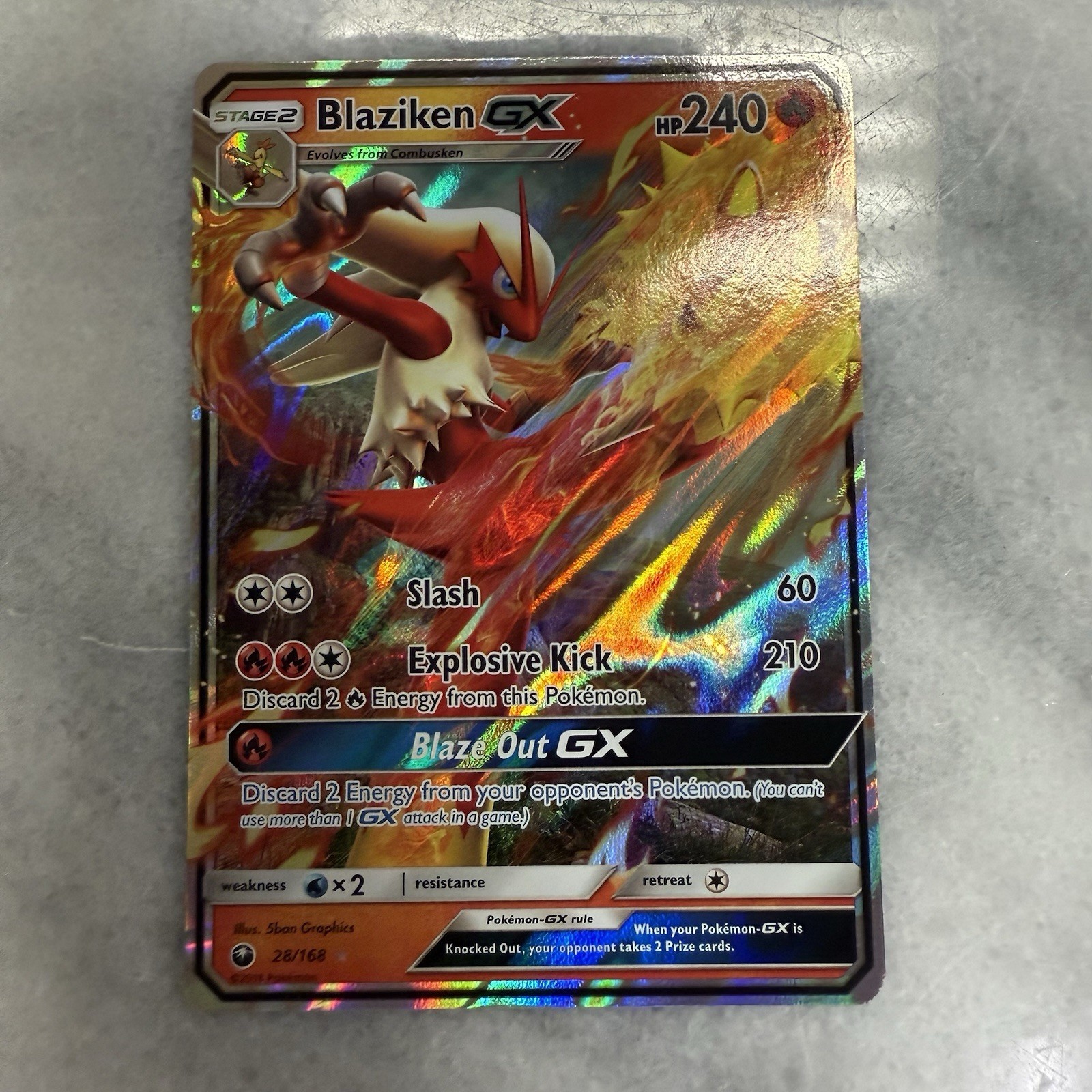 Blaziken GX 28/168 Ultra Rare Sun & Moon: Celestial Storm NM