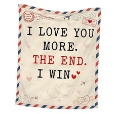 Anniversary Wedding Gifts for Women - I Love You More Soft Youth (50x60") I Win
