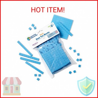 Learning Resources Base Ten Blocks Smart Pack - 121 Pieces, Ages 6+, Grades 1+,