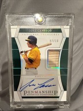 2023 Panini National Treasures Penmanship Materials Signatures Jose Canseco 7/10