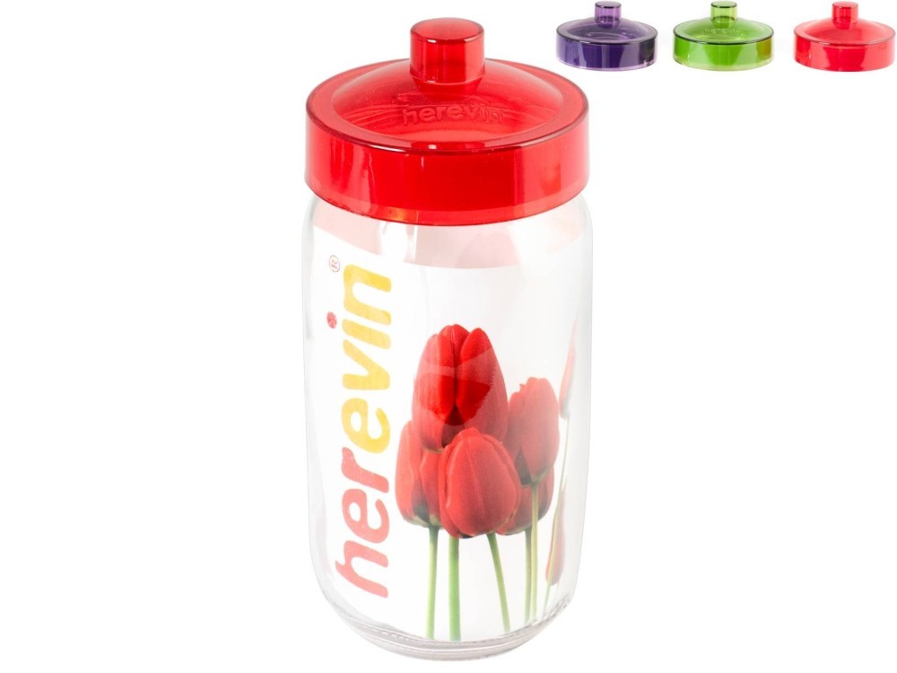 Assorted Color Glass Jar 1.0L Crazystock Selection