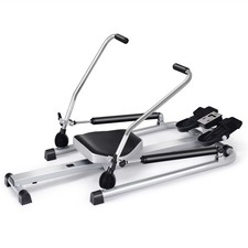 Gymax Fitness Rowing Machine Rower w/Adjustable Double Hydraulic Resistance