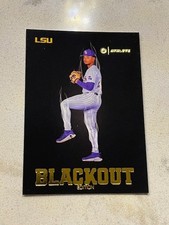ANTHONY EYANSON Red Sox 2025 ONIT LSU Tigers Baseball BLACKOUT short print qty