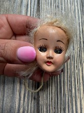 Vintage Vinyl Doll Head for Repair or Crafting - Blonde Hair, Sleep Eyes