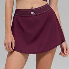 LAST ONE SOLD OUT NWT AUTHENTIC ALO YOGA BURGUNDY MATCH POINT TENNIS SKIRT short