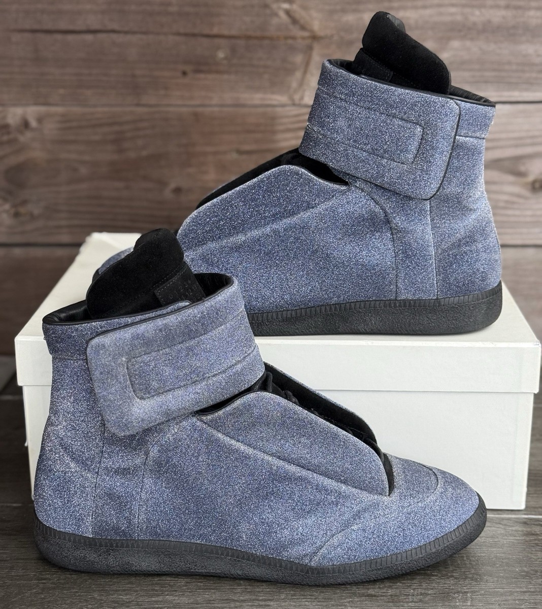 Maison Margiela Future Blue Glitter Sneakers Size 12US EUR 45