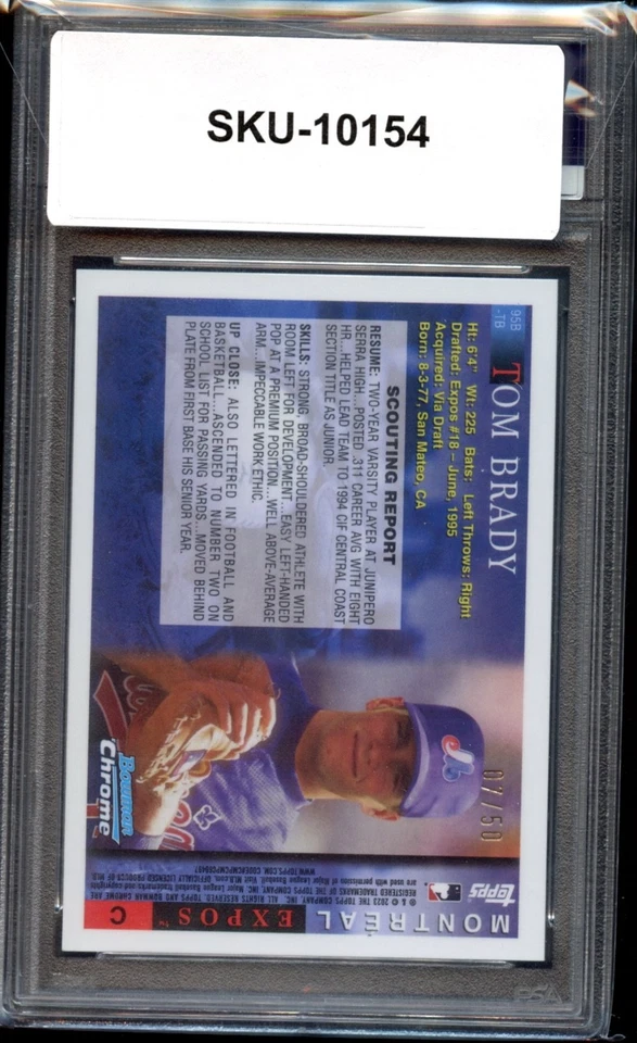 Bowman Draft 2023 Tom Brady - '95 Bowman Gold/50 - PSA 10 GEM MT Foto 2 de 2