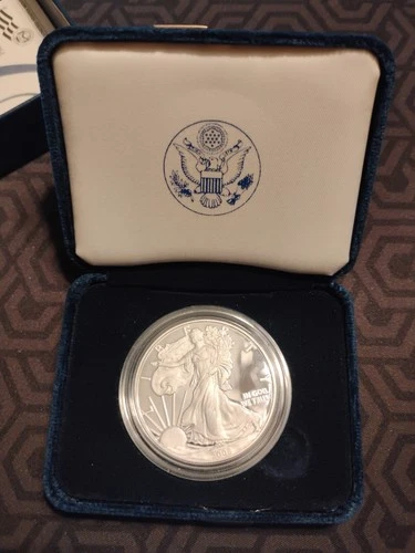 2008-W Proof American SILVER Eagle w/ COA US West Point Mint Bullion