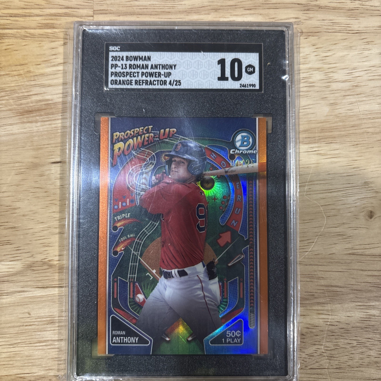 2024 Bowman Roman Anthony Prospect Power Up Orange Refractor 4/25