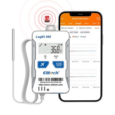 Elitech Loget260 Reusable Temperature Humidity Data Logger -22~140°F 0~100%RH 