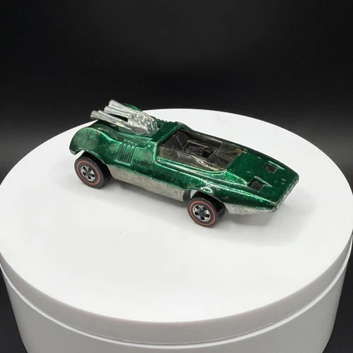 Vintage Hot Wheels Redline Peeping Bomb Green US Base - Good Condition