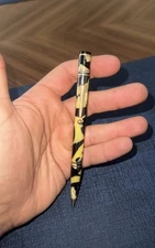 Vtg Wahl Eversharp Green Yellow/Gold Equipoised Art Deco Band Mechanical Pencil