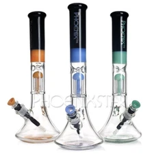 Bong Phoenix Star Brand Mushroom Perc 16"  7mm Thick Straight
