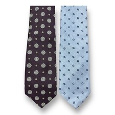 Brooks Brothers Silk Necktie Blue & Purple New With Tags Made In USA Lot Of 2