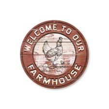 Welcome To Our Farmhouse Metal Sign