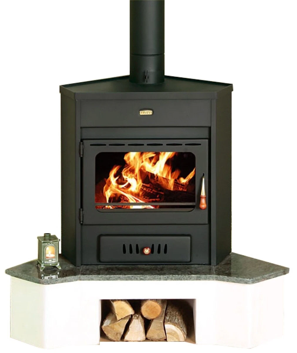 Wood Burning Stove Corner Model Log Burner Solid Fuel 12.1kw Prity AMB  3800215095405 | eBay