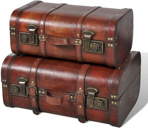 brown suitcase set