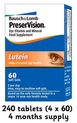 Bausch & Lomb Konservierungslutein 240 Tabletten (4 x 60) 4 Monatsvorrat PORTOFREI