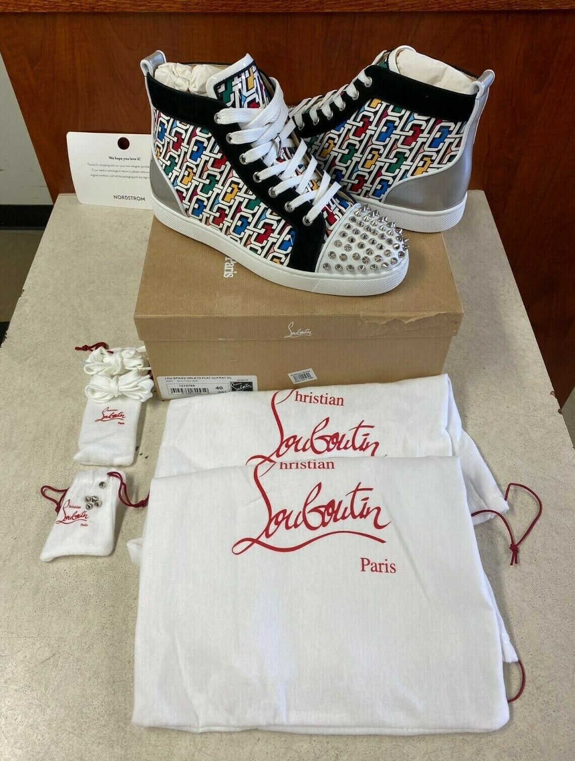 christian louboutin sneakers men 40 