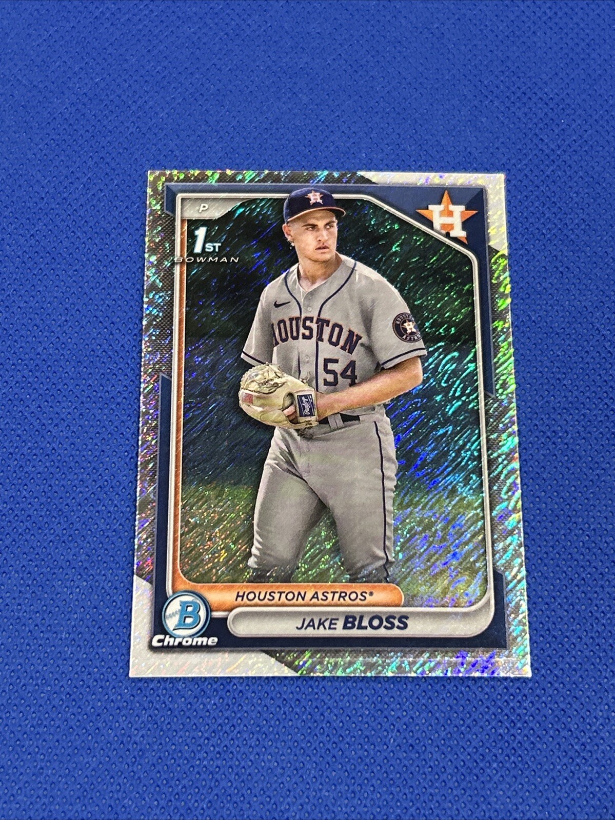 Jake Bloss 2024 Shimmer Refractor Bowman Chrome Prospects Rc Card #bcp-189