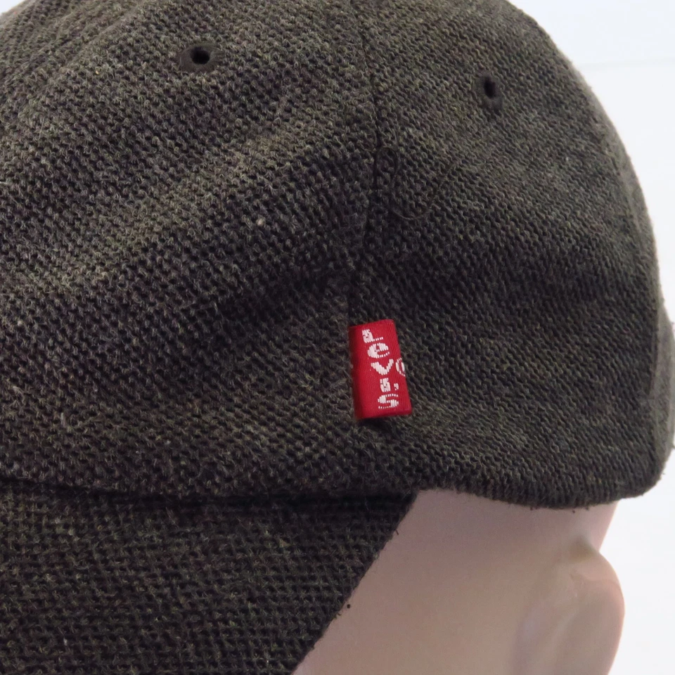 De colección Levis Algodón/Poliéster Tejido Gris Correa Gorra de Béisbol Informal Jeans Franela Foto 2 de 4