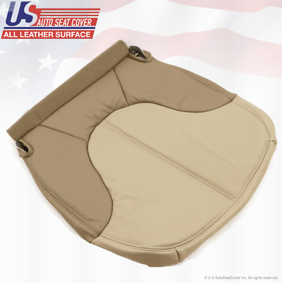 2000 GMC Yukon Denali Driver Bottom Replacement Seat Cover Leather 2-Tone Tan