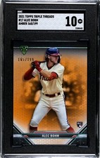 2021 Topps Triple Threads #17 Alec Bohm AMBER /199 SGC 10 GEM MINT RC